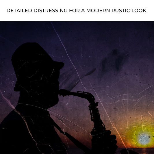 Music Genres Jazz Grunge Canvas Wall Art Zoom - Image by Tailored Canvases