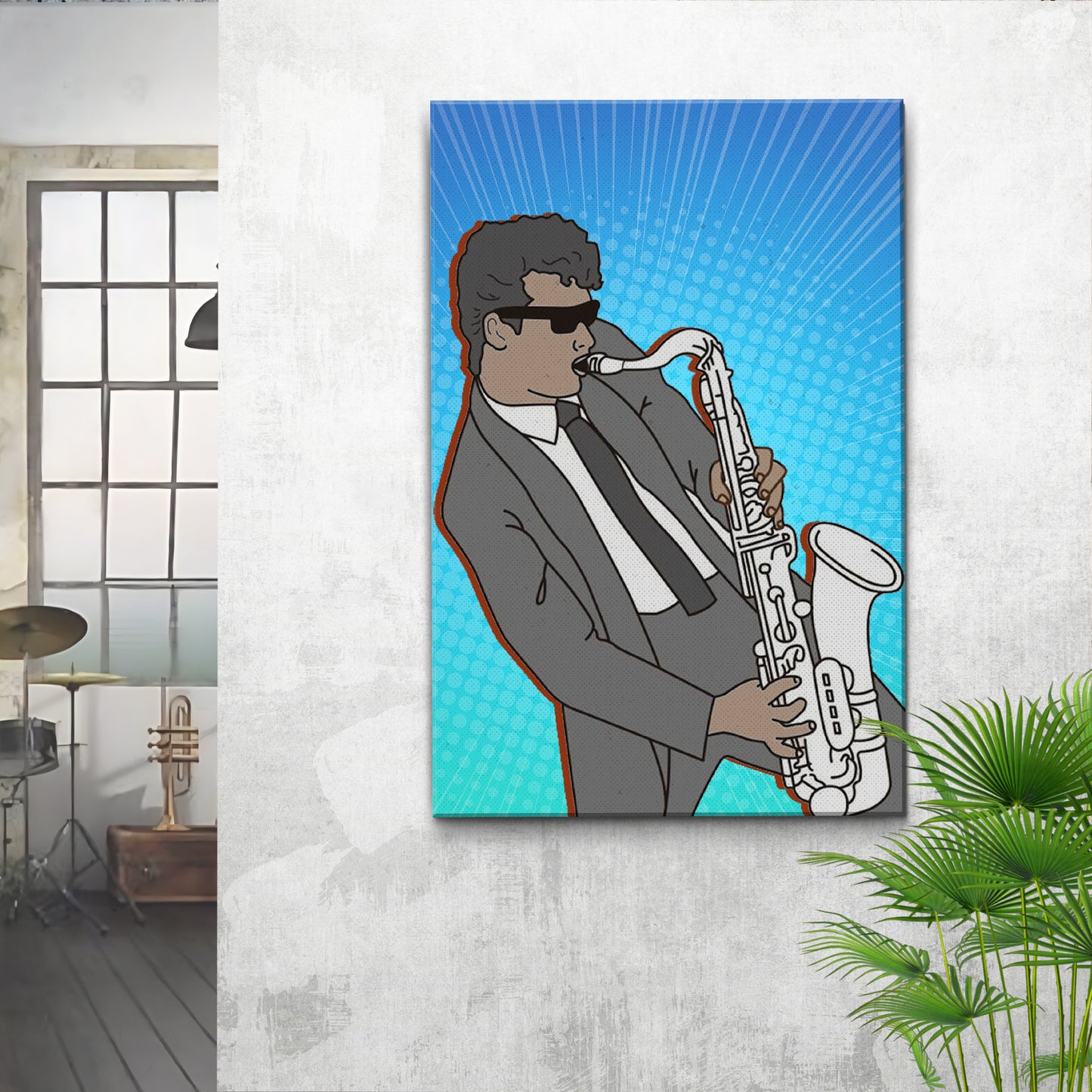 Music Genres Jazz Pop Art Canvas Wall Art Style 1 - Image by Tailored Canvases