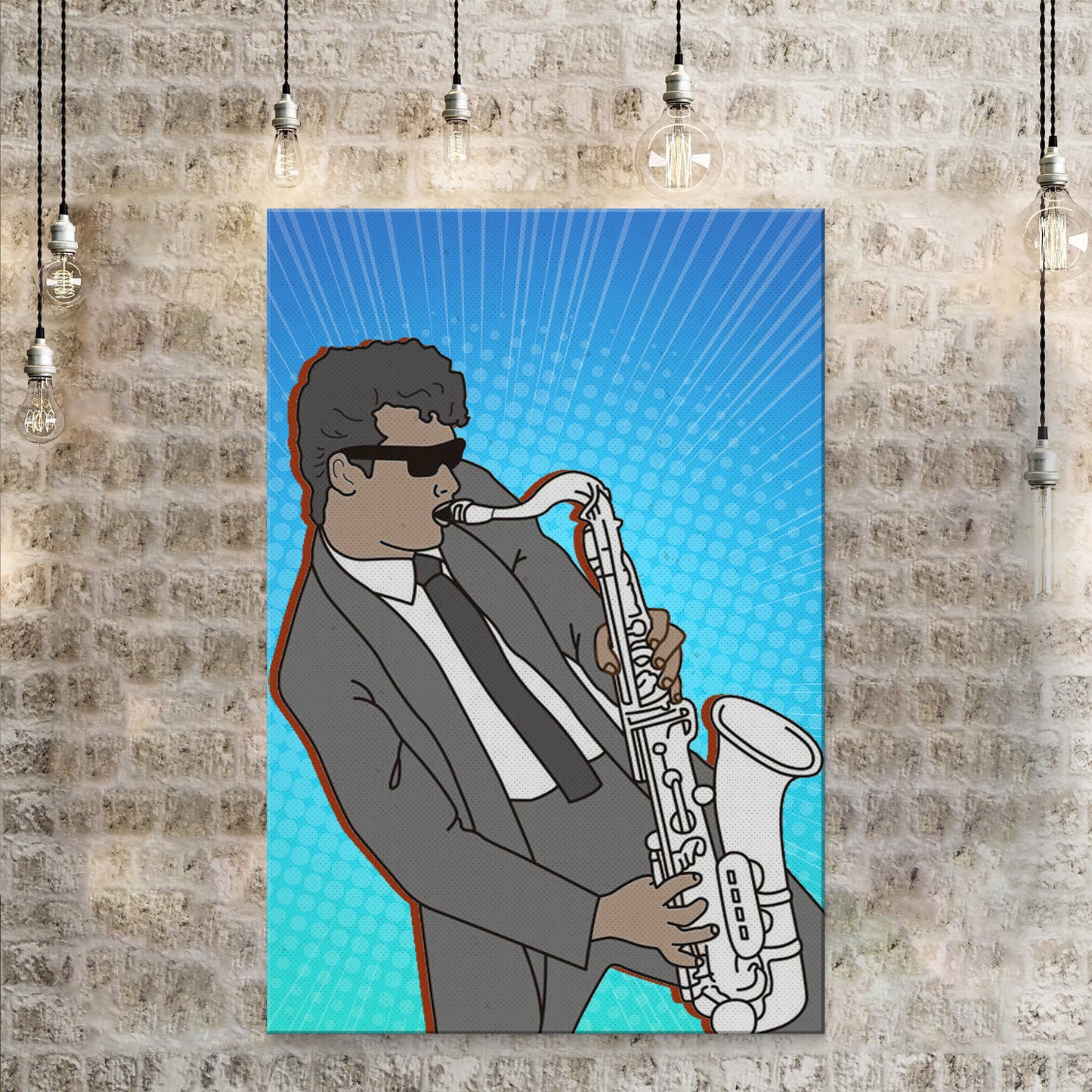 Music Genres Jazz Pop Art Canvas Wall Art Style 2 - Image by Tailored Canvases