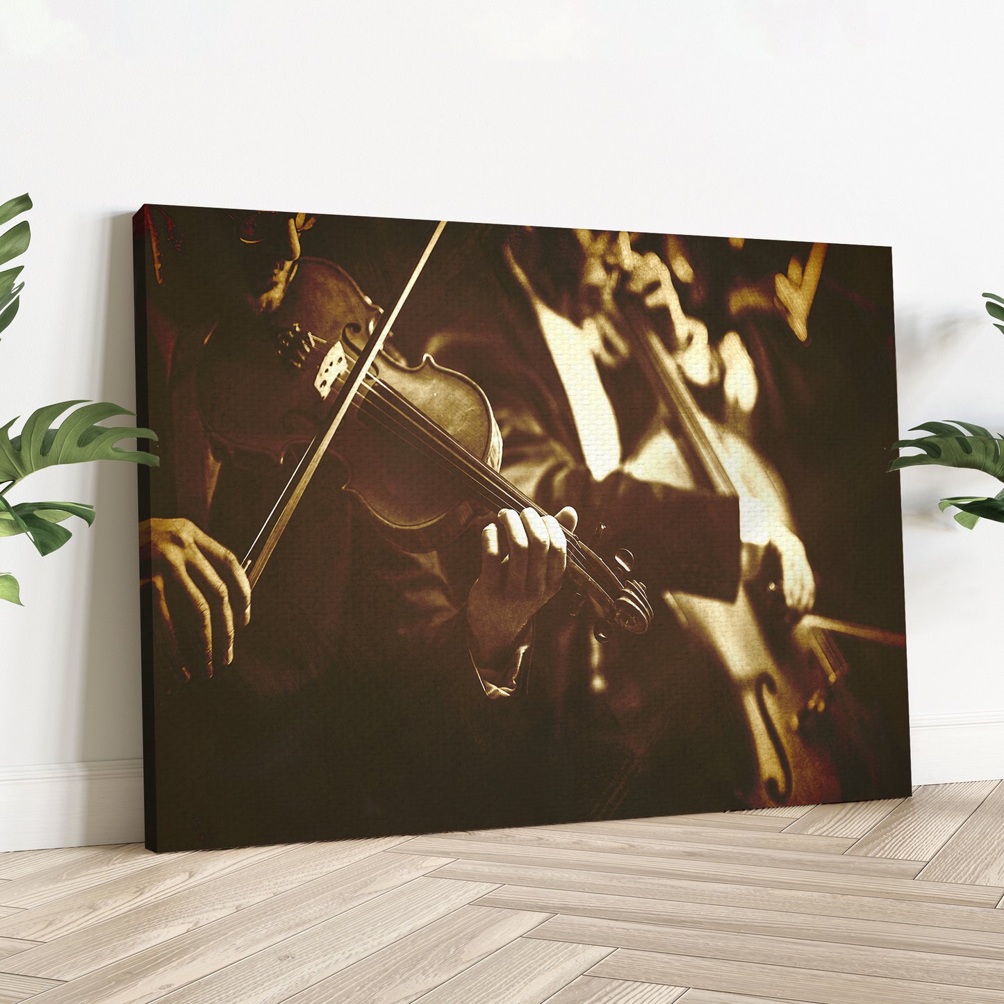 Music Genres Classical Music Sepia Canvas Wall Art  - Image by Tailored Canvases