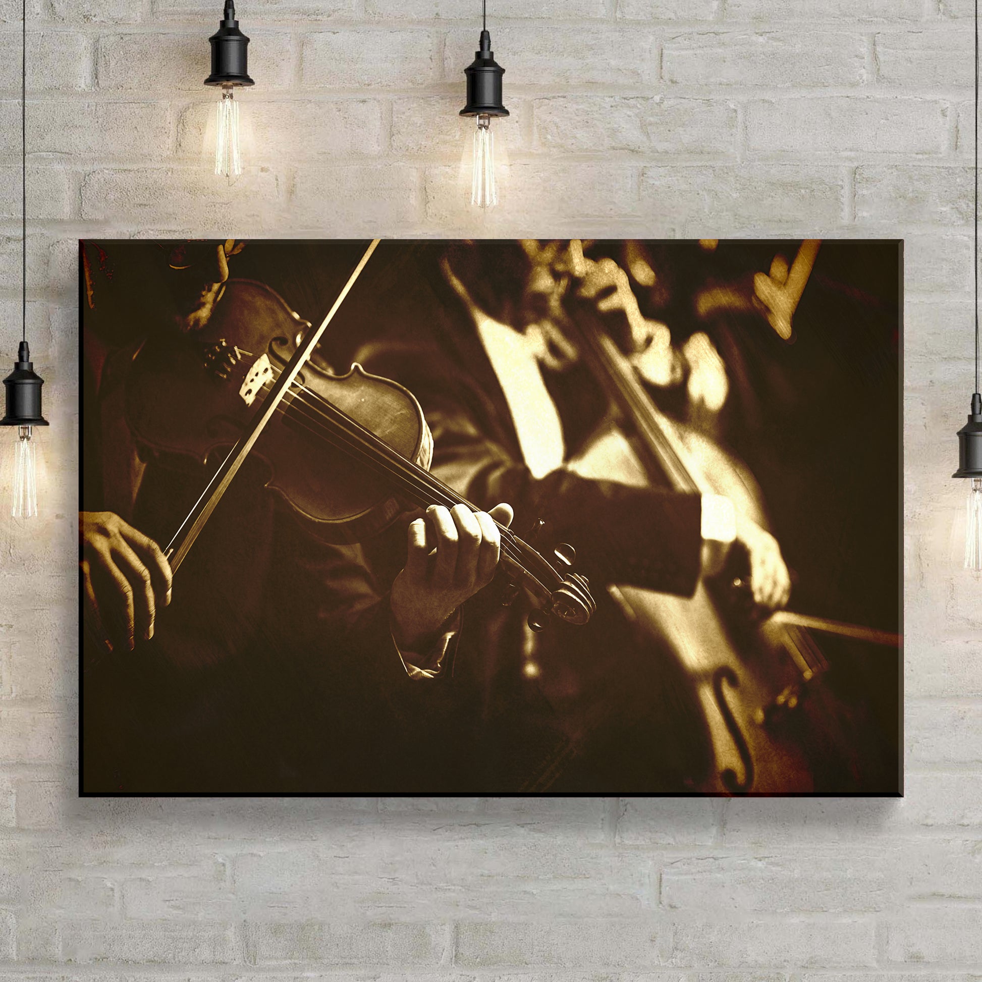 Music Genres Classical Music Sepia Canvas Wall Art Style 2 - Image by Tailored Canvases