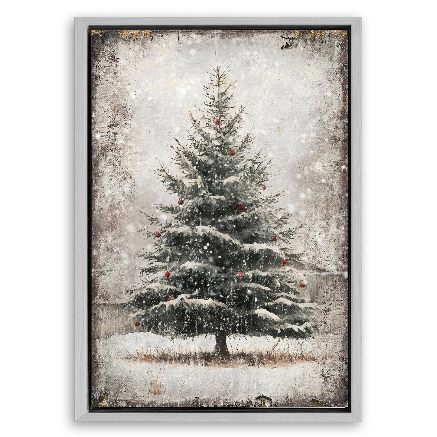 Save 33% When You Add A Frame To Your 18x12 Vintage Pine Tree Christmas Wall Art III Canvas Now