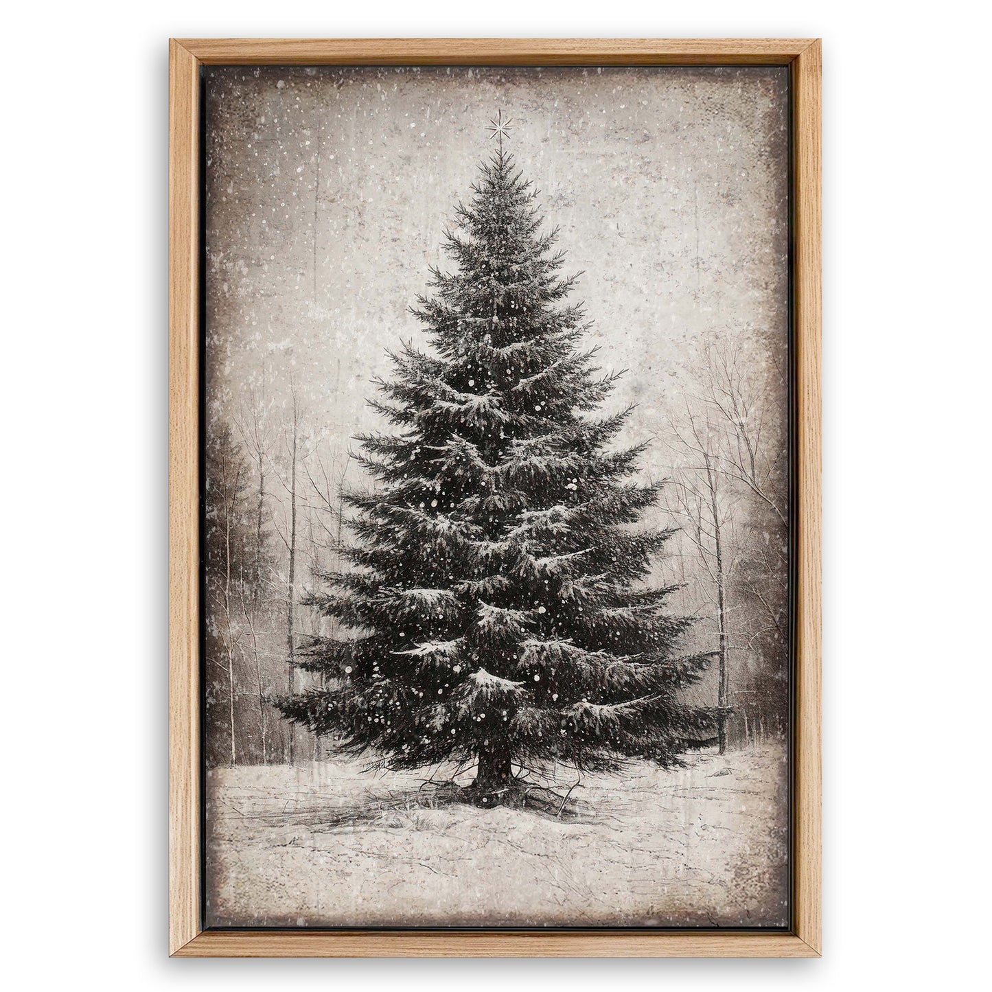 Save 33% When You Add A Frame To Your 18x12 Vintage Christmas Tree Wall Art III Canvas Now