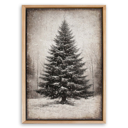 Save 33% When You Add A Frame To Your 18x12 Vintage Christmas Tree Wall Art III Canvas Now