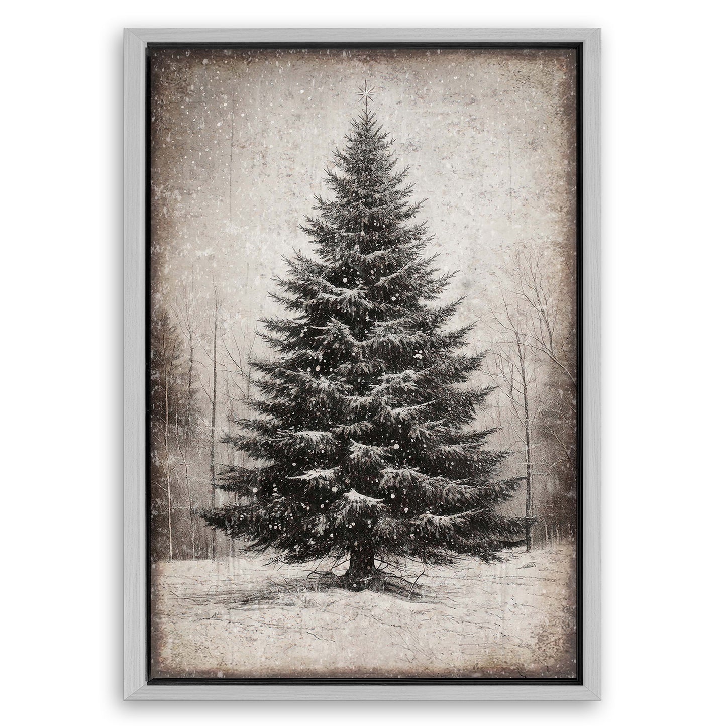 Save 33% When You Add A Frame To Your 18x12 Vintage Christmas Tree Wall Art III Canvas Now
