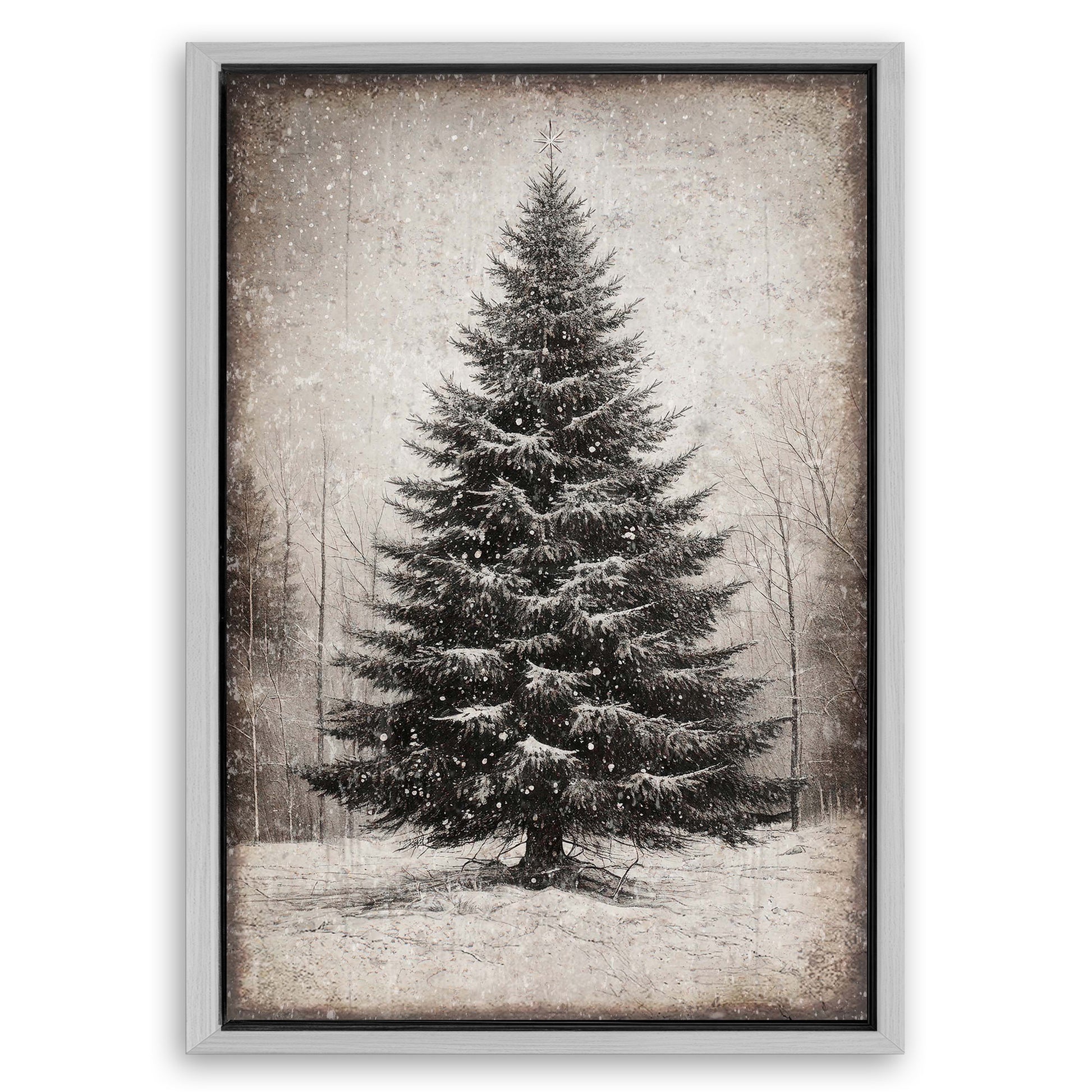 Save 33% When You Add A Frame To Your 18x12 Vintage Christmas Tree Wall Art III Canvas Now