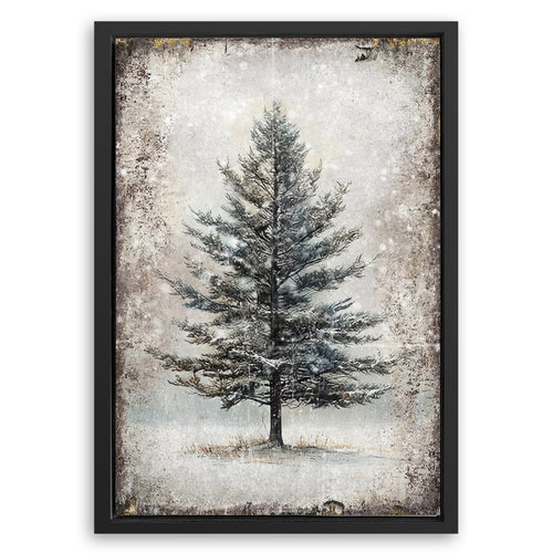 Save 33% When You Add A Frame To Your 36x24 Vintage Christmas Tree Wall Art II Canvas Now