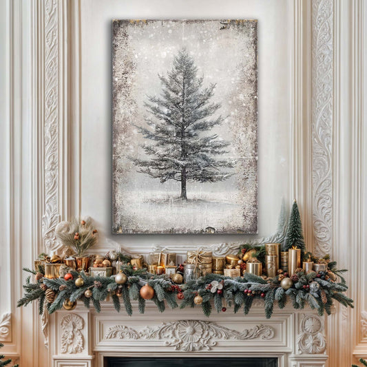 Vintage Christmas Tree Wall Art II  | Tailored Canvases