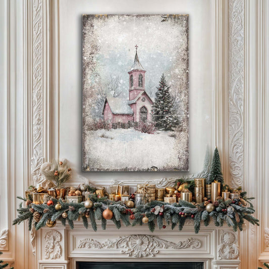 Vintage Church Christmas Wall Art | Tailored Canvases