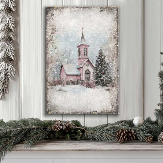 Vintage Church Christmas Wall Art | Tailored Canvases