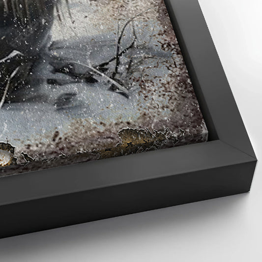 Save 33% When You Add A Frame To Your 36x24 Vintage Snowman Christmas Wall Art Canvas Now