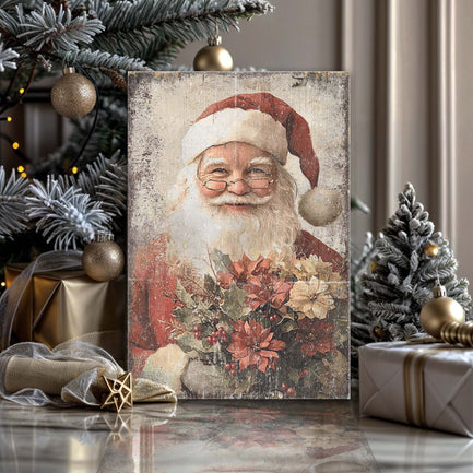 Vintage Christmas Santa Claus Wall Art | Image by Tailored Canvases