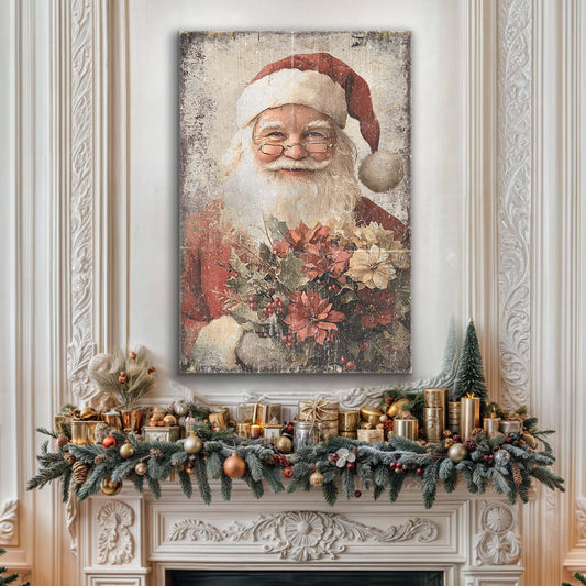 Vintage Christmas Santa Claus Wall Art | Image by Tailored Canvases