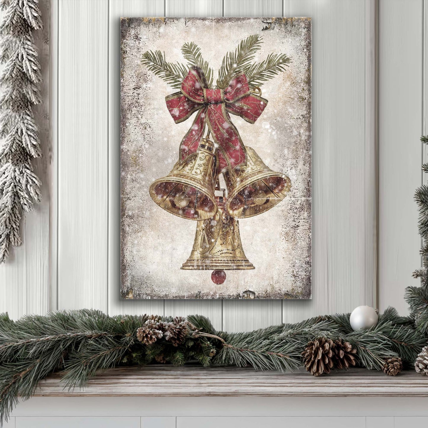 Vintage Christmas Bells Wall Art