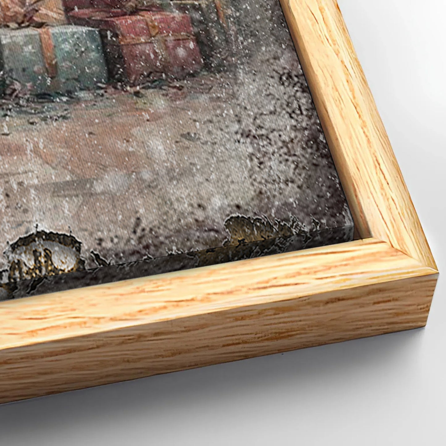 Save 33% When You Add A Frame To Your 36x24 Vintage Christmas Tree With Gifts Wall Art Canvas Now