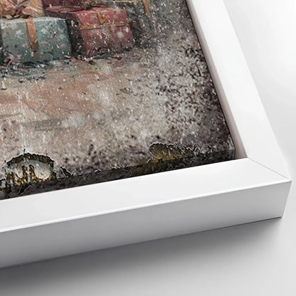 Save 33% When You Add A Frame To Your 36x24 Vintage Christmas Tree With Gifts Wall Art Canvas Now