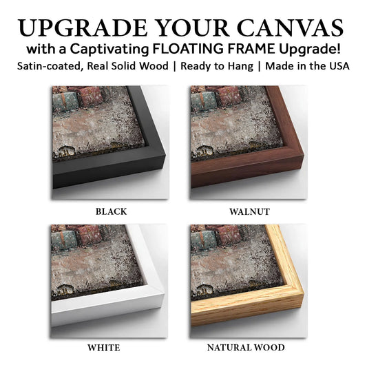 Save 33% When You Add A Frame To Your 36x24 Vintage Christmas Tree With Gifts Wall Art Canvas Now