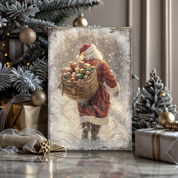 Vintage Christmas Santa Claus Wall Art II