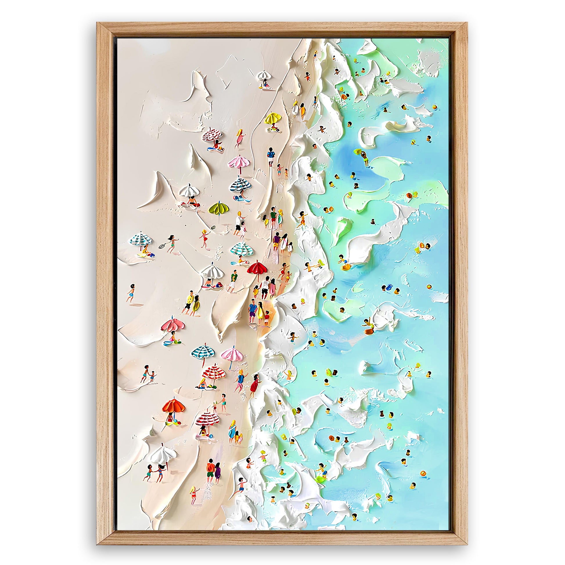 Save 33% When You Add A Frame To Your 24x16 Beachfront Painting Coastal Wall Art Canvas Now