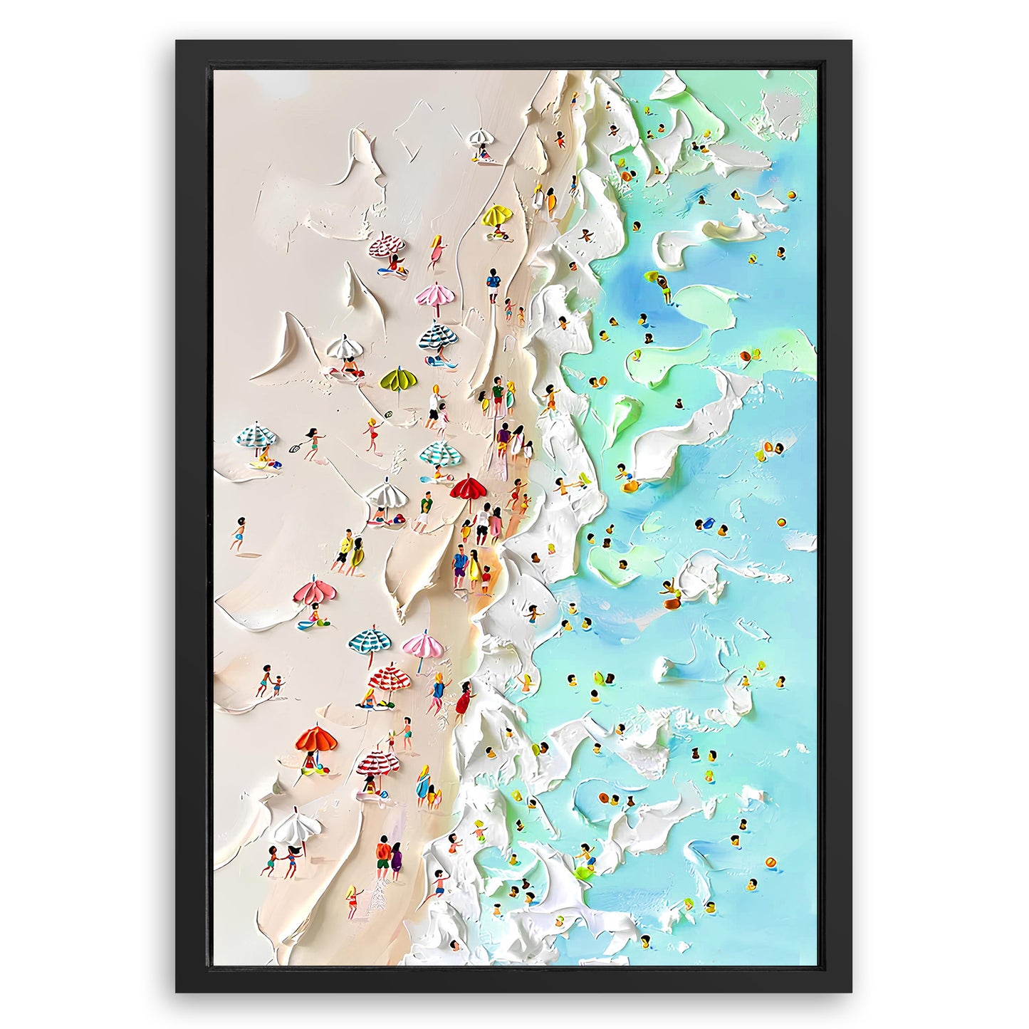 Save 33% When You Add A Frame To Your 24x16 Beachfront Painting Coastal Wall Art Canvas Now