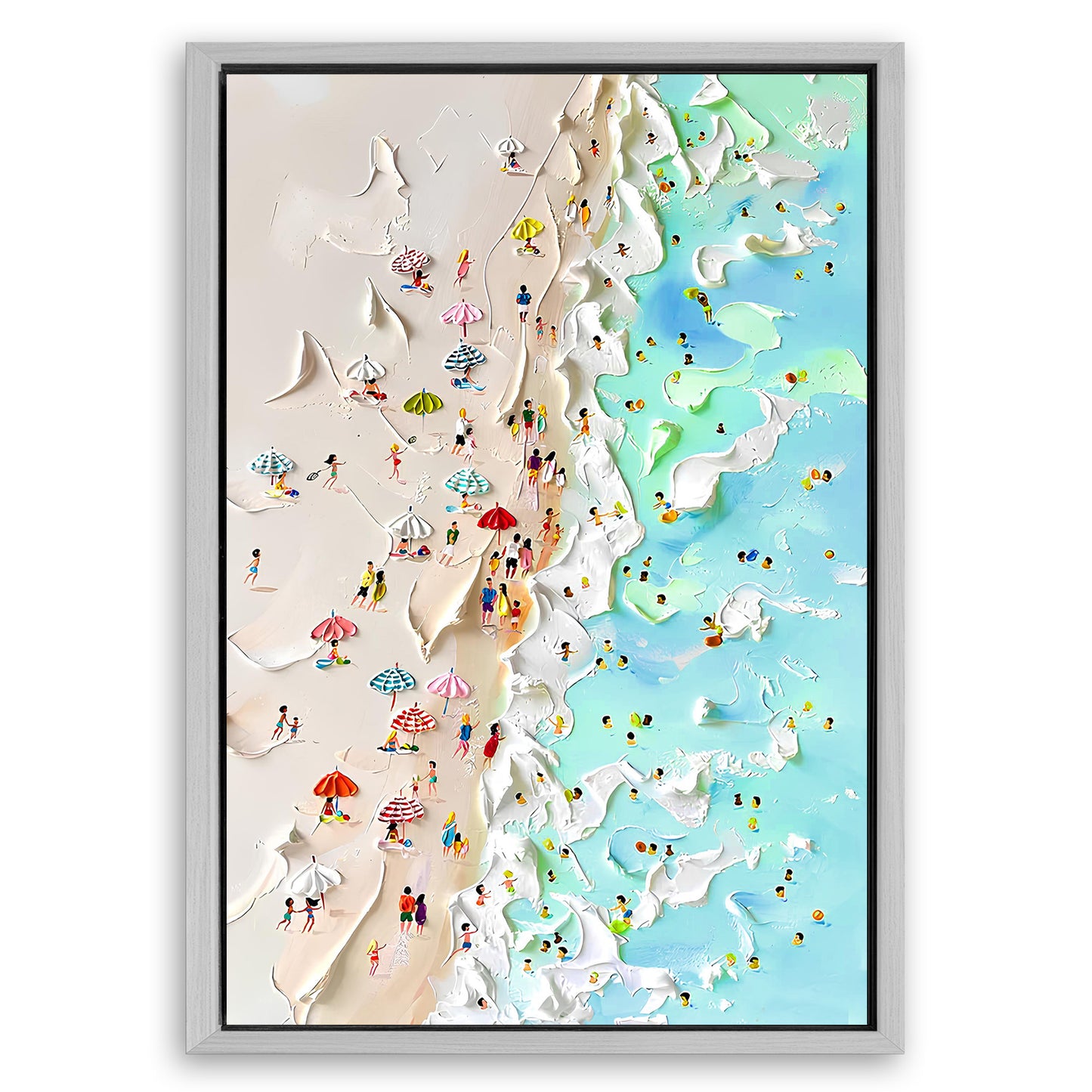 Save 33% When You Add A Frame To Your 24x16 Beachfront Painting Coastal Wall Art Canvas Now