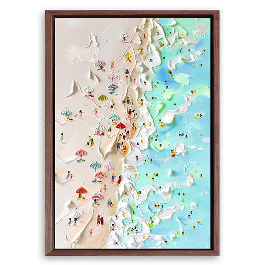 Save 33% When You Add A Frame To Your 24x16 Beachfront Painting Coastal Wall Art Canvas Now