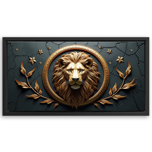 Save 33% When You Add A Frame To Your 20x10 3D Majestic Lion Wall Art Canvas Now