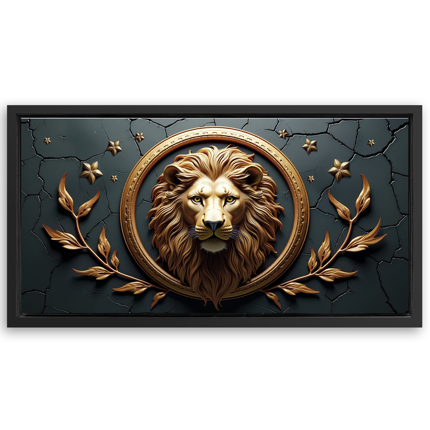 Save 33% When You Add A Frame To Your 20x10 3D Majestic Lion Wall Art Canvas Now