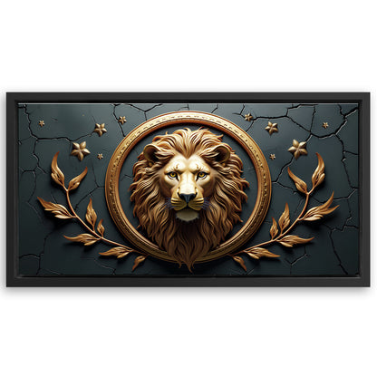 Save 33% When You Add A Frame To Your 48x24 3D Majestic Lion Wall Art Canvas Now