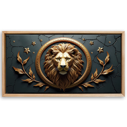 Save 33% When You Add A Frame To Your 20x10 3D Majestic Lion Wall Art Canvas Now