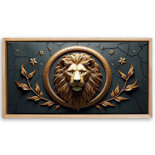 Save 33% When You Add A Frame To Your 20x10 3D Majestic Lion Wall Art Canvas Now