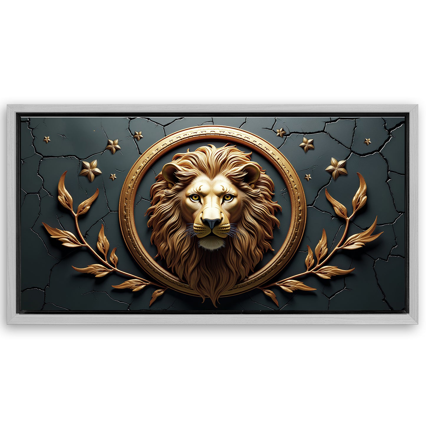 Save 33% When You Add A Frame To Your 20x10 3D Majestic Lion Wall Art Canvas Now