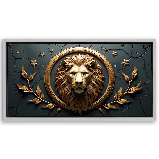 Save 33% When You Add A Frame To Your 20x10 3D Majestic Lion Wall Art Canvas Now