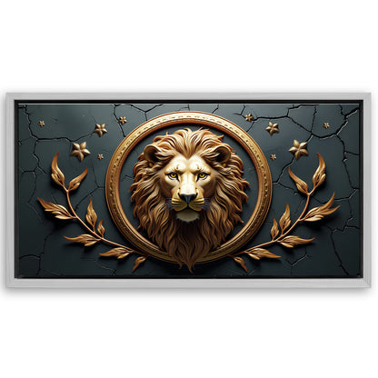 Save 33% When You Add A Frame To Your 48x24 3D Majestic Lion Wall Art Canvas Now