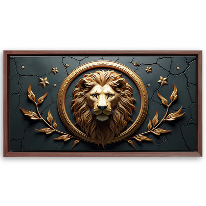 Save 33% When You Add A Frame To Your 48x24 3D Majestic Lion Wall Art Canvas Now