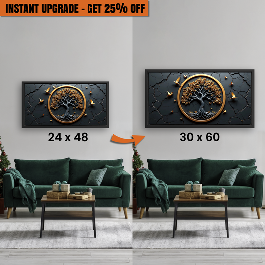 Get the Ultimate Upgrade – Bigger Size + Framed 3D Celtic Tree of Life Wall Art IV Canvas