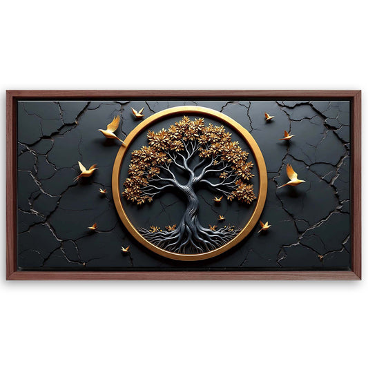 Save 33% When You Add A Frame To Your 20x10 3D Celtic Tree of Life Wall Art IV Canvas Now