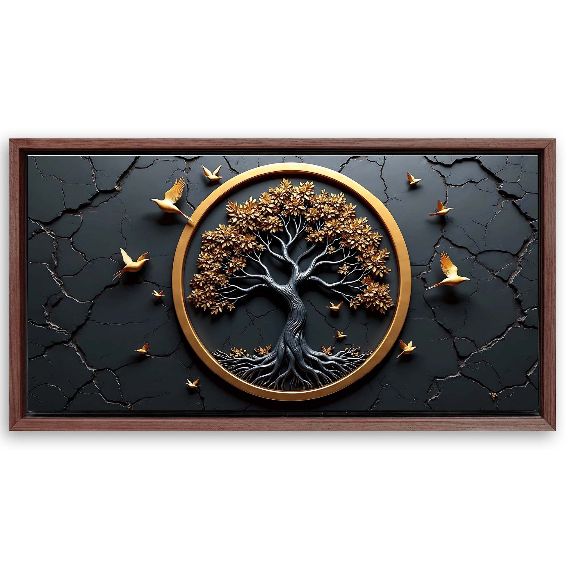 Save 33% When You Add A Frame To Your 48x24 3D Celtic Tree of Life Wall Art IV Canvas Now