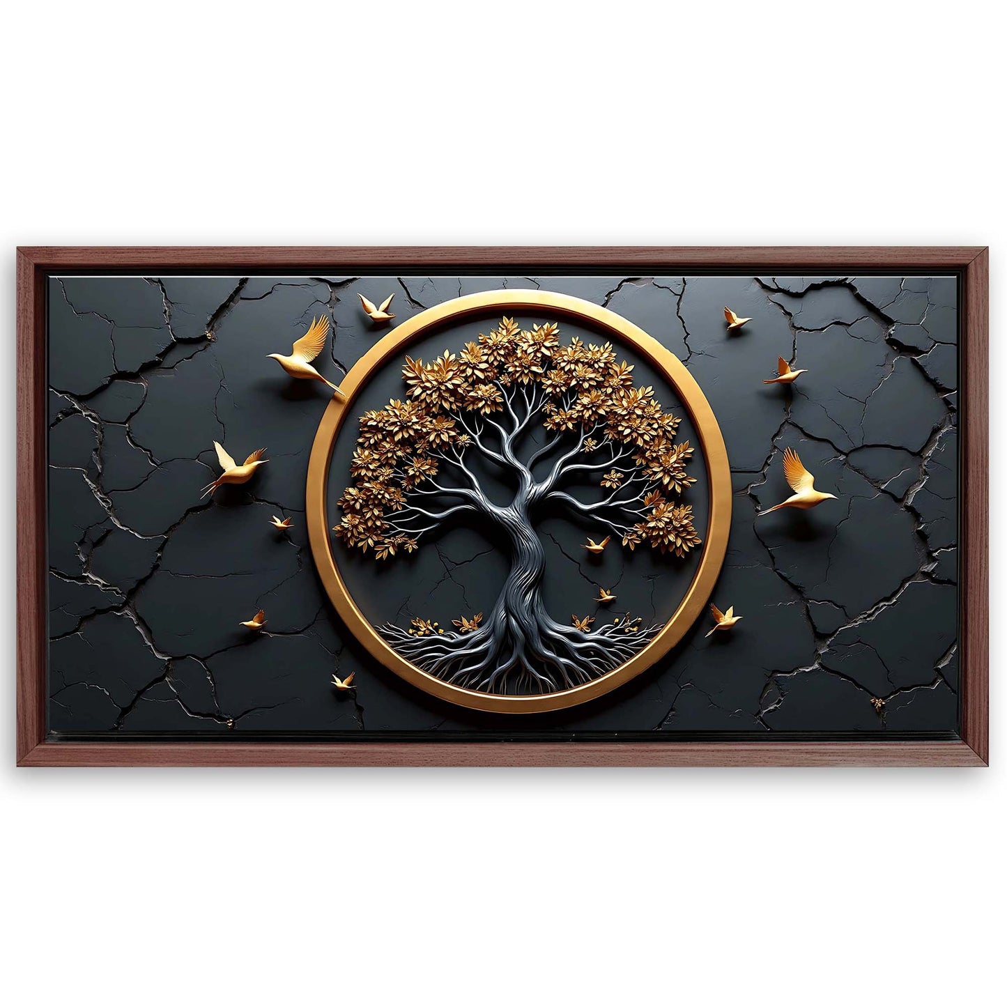Save 33% When You Add A Frame To Your 60x30 3D Celtic Tree of Life Wall Art IV Canvas Now