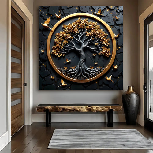3D Celtic Tree of Life Square Wall Art