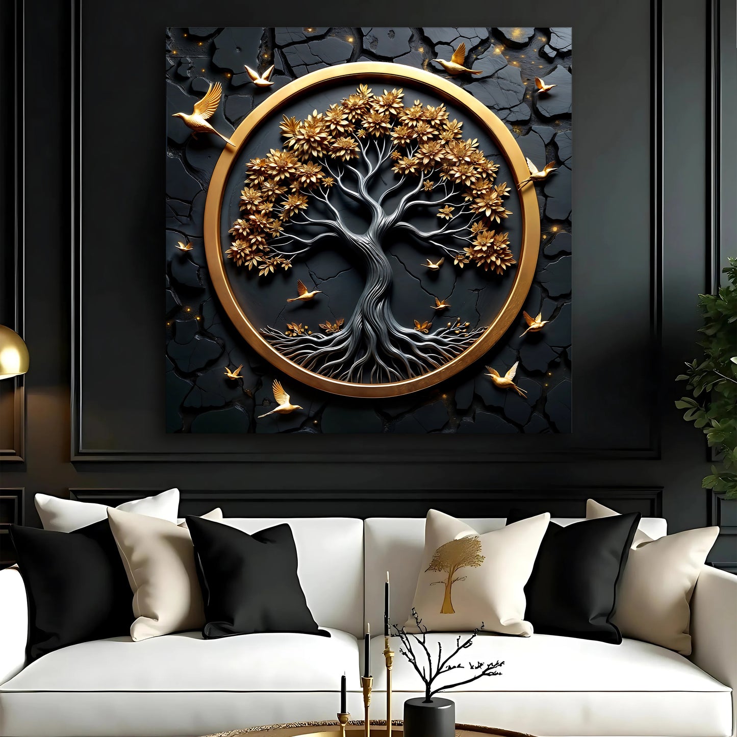 3D Celtic Tree of Life Square Wall Art