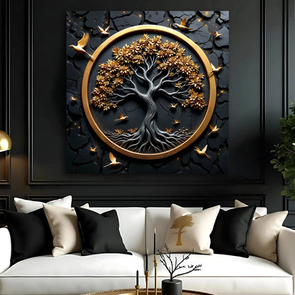 3D Celtic Tree of Life Square Wall Art