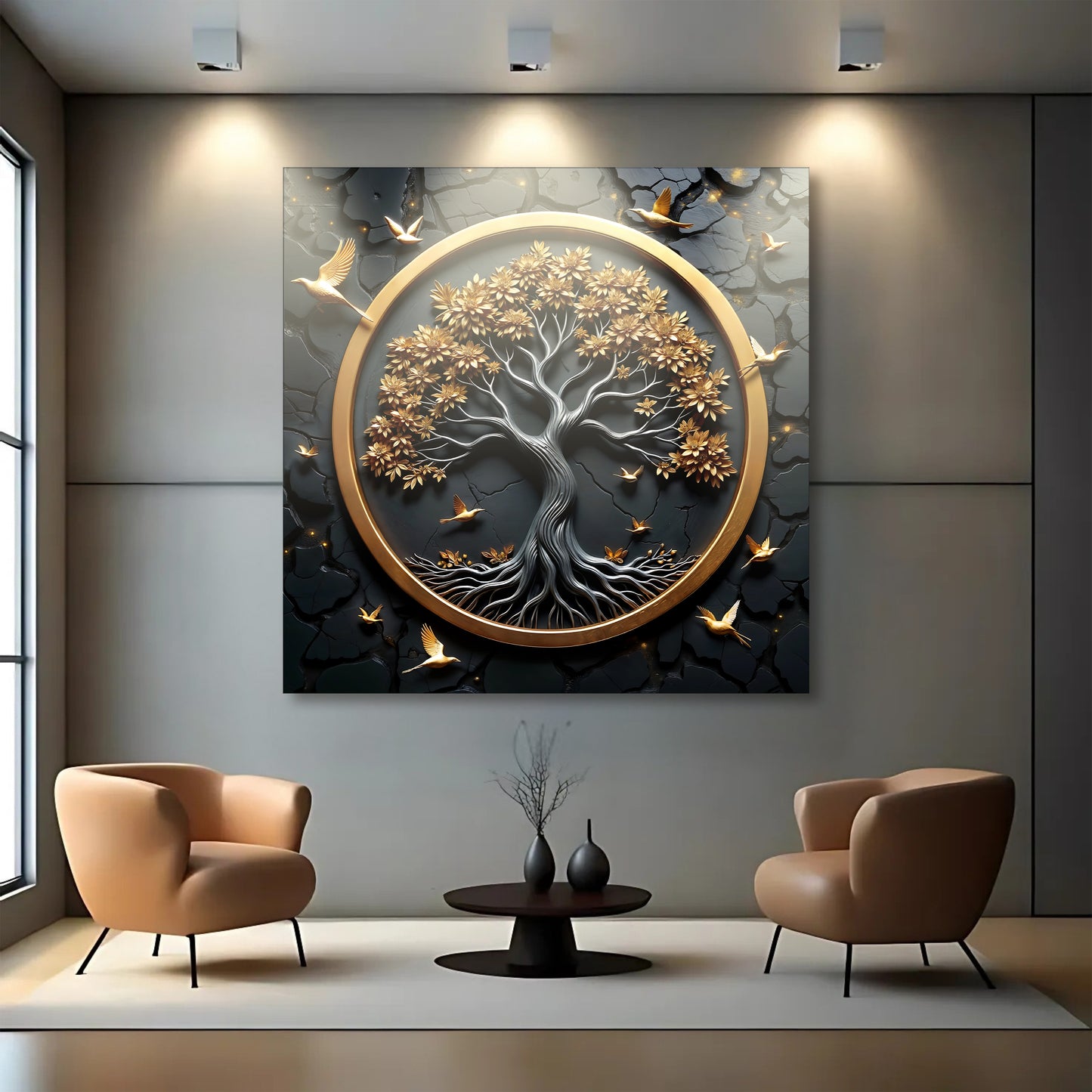 3D Celtic Tree of Life Square Wall Art