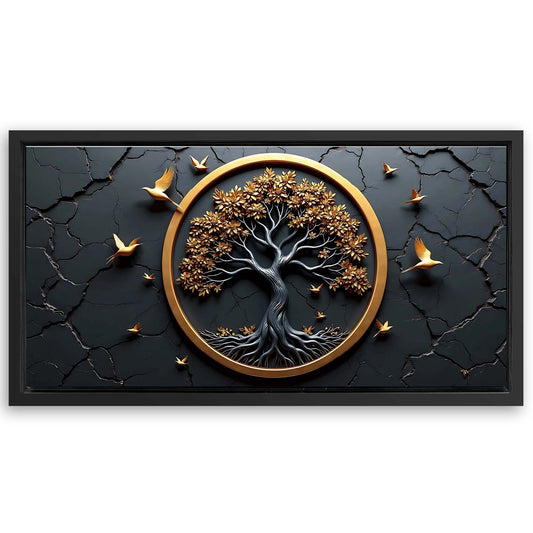Save 33% When You Add A Frame To Your 60x30 3D Celtic Tree of Life Wall Art IV Canvas Now