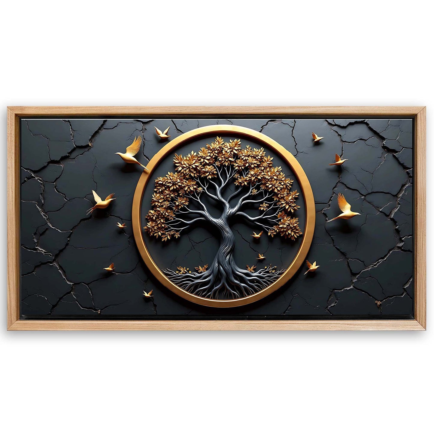 Save 33% When You Add A Frame To Your 60x30 3D Celtic Tree of Life Wall Art IV Canvas Now