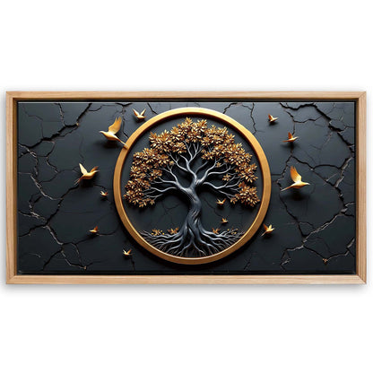Save 33% When You Add A Frame To Your 60x30 3D Celtic Tree of Life Wall Art IV Canvas Now