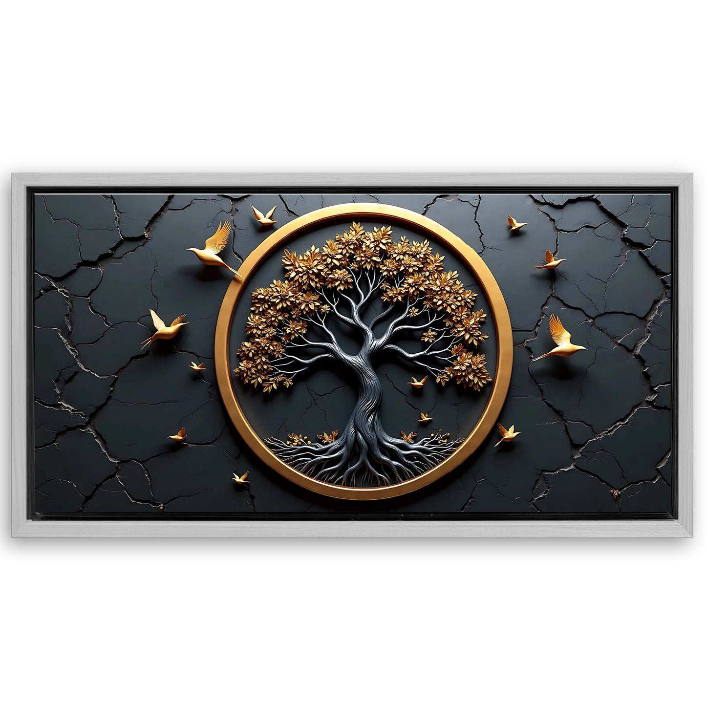 Save 33% When You Add A Frame To Your 48x24 3D Celtic Tree of Life Wall Art IV Canvas Now