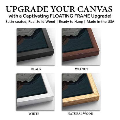 Save 33% When You Add A Frame To Your 12x36 Abstract Mountains Landscape Wall Art Canvas Now