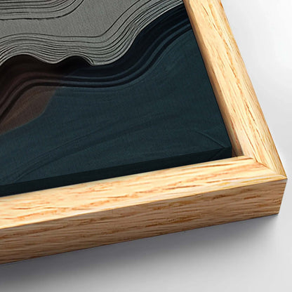 Save 33% When You Add A Frame To Your 12x36 Abstract Mountains Landscape Wall Art Canvas Now