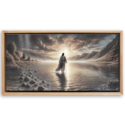 Save 33% When You Add A Frame To Your 20x10 Walking on Water - Faith Wall Art II Canvas Now